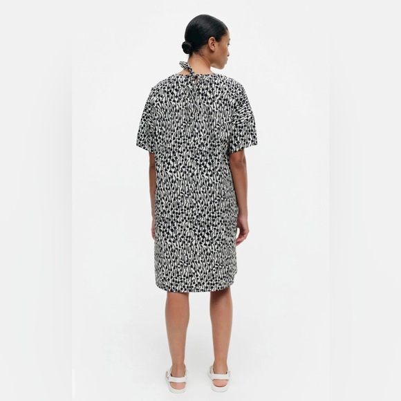 MARIMEKKO BEESI TUULAHDUS COTTON SEERSUCKER DRESS LARGE - Picture 13 of 13